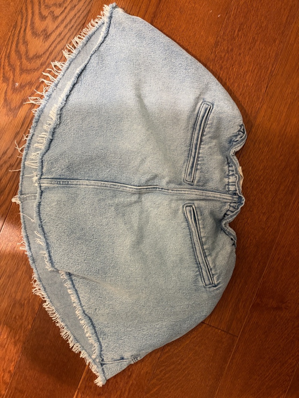 PILCRO Light Wash Denim Mini Skirt with Frayed Hem size M from Nuuly